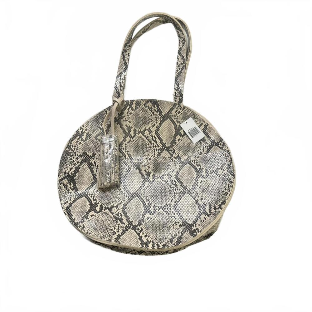 NWT Snakeskin‎ Round Tote Bag